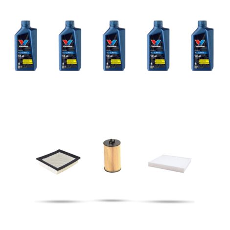 Kit tagliando 3 FILTRI e 5L OLIO compatibile con Opel Astra H ,GTC,SW 1.6 16v Turbo 132kw Dal 2007