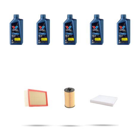 Kit tagliando 3 FILTRI e 5L OLIO compatibile con Opel Mokka Mokka X 1.6 85kw Dal 2012