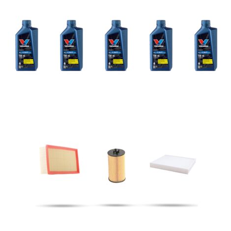 Kit tagliando 3 FILTRI e 5L OLIO compatibile con Opel Mokka Mokka X 1.8 103kw Dal 2012