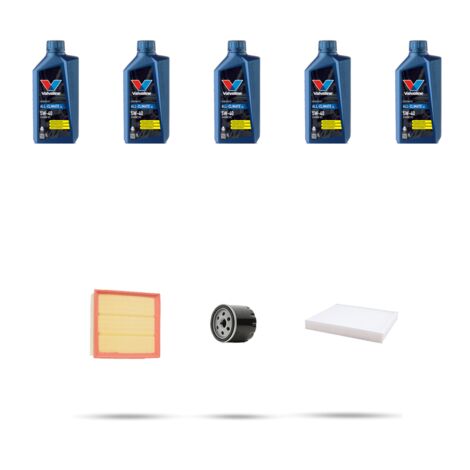 Kit tagliando 3 FILTRI e 5L OLIO compatibile con Opel Zafira B 1.6 CNG 69kw dal 2005