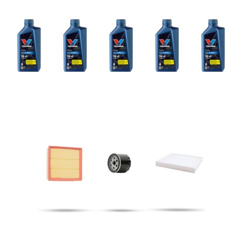 Kit tagliando 3 FILTRI e 5L OLIO compatibile con Opel Zafira B 2.0 Turbo OPC 177kw dal 2006