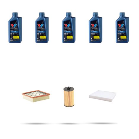 Kit tagliando 3 FILTRI e 5L OLIO compatibile con Opel Zafira C Tourer 1.6 CNG 110kw dal 2011