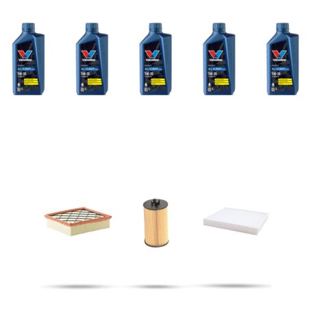 Kit tagliando 3 FILTRI e 5L OLIO compatibile con Opel Zafira C Tourer 1.8 85kw dal 2011