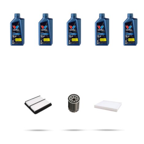 Kit tagliando 3 FILTRI e 5L OLIO compatibile con Peugeot 4007 2.0 16v 108kw dal 2010