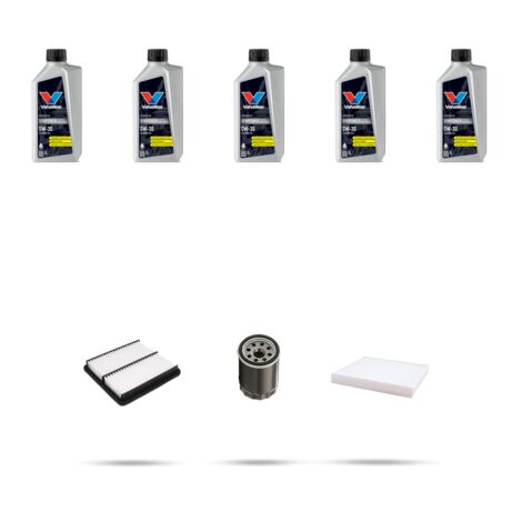 Kit tagliando 3 FILTRI e 5L OLIO compatibile con Peugeot 4007 2.4 16v 125kw dal 2007