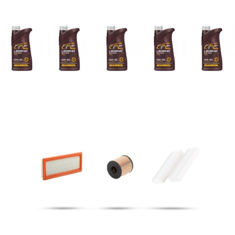 Kit tagliando 3 FILTRI e 5L OLIO compatibile con Peugeot 408 II 1.6 PureTech 158kw dal 2023