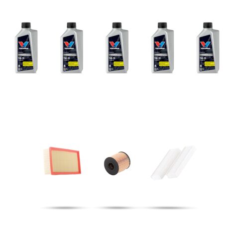 Kit tagliando 3 FILTRI e 5L OLIO compatibile con Peugeot 508 II (R8) 1.6 Puretech 110kw Dal 2018