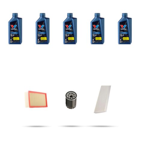 Kit tagliando 3 FILTRI e 5L OLIO compatibile con Peugeot 807 2.2 16V 116kw dal 2002