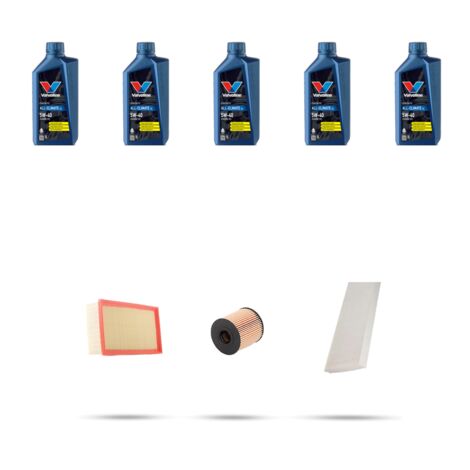 Kit tagliando 3 FILTRI e 5L OLIO compatibile con Peugeot Expert II 2.0 103kw dal 2007