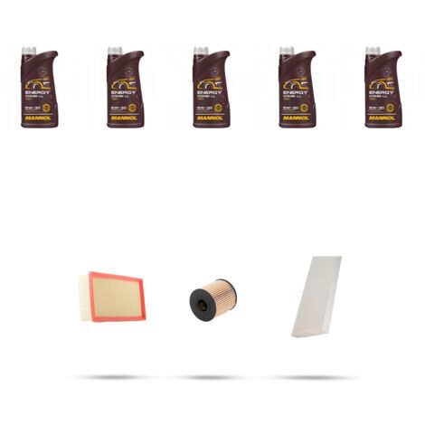 Kit tagliando 3 FILTRI e 5L OLIO compatibile con Peugeot Expert II 2.0 103kw dal 2007