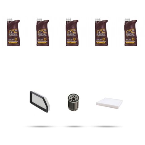 Kit tagliando 3 FILTRI e 5L OLIO compatibile con Renault Arkana 1.5 E-TECH 145 105Kw dal 2020