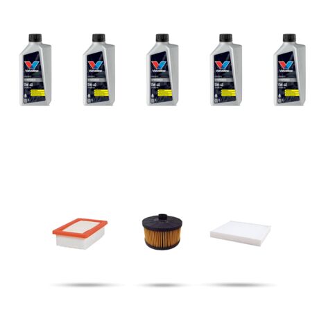 Kit tagliando 3 FILTRI e 5L OLIO compatibile con Renault Captur II 1.0 TCe 74Kw dal 2020