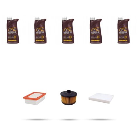 Kit tagliando 3 FILTRI e 5L OLIO compatibile con Renault Captur II 1.0 TCe 90 ECO-G 67Kw dal 2021