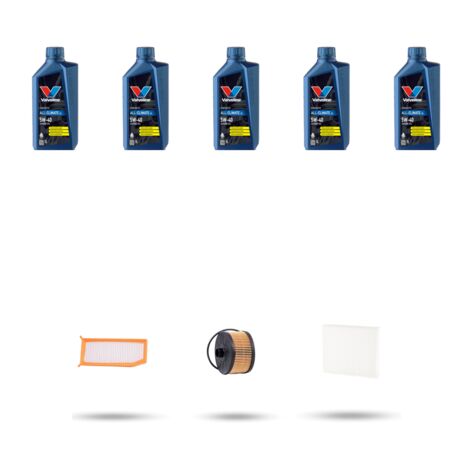 Kit tagliando 3 FILTRI e 5L OLIO compatibile con Renault Captur (J5,H5) 1.2 TCE 120 88kw dal 2013