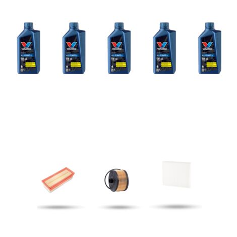Kit tagliando 3 FILTRI e 5L OLIO compatibile con Renault Captur (J5,H5) 1.2 TCE 97kw dal 2016