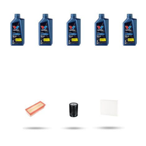 Kit tagliando 3 FILTRI e 5L OLIO compatibile con Renault Captur (J5,H5) 1.6 84kw dal 2018