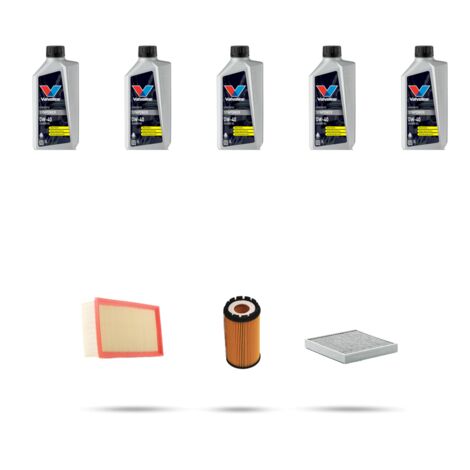 Kit tagliando 3 FILTRI e 5L OLIO compatibile con Renault Clio III 1.4 72kw Dal 2005