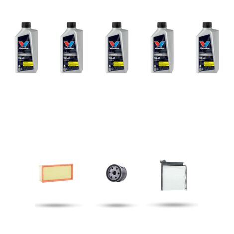 Kit tagliando 3 FILTRI e 5L OLIO compatibile con Renault Clio III 1.6 16v 65kw Dal 2005