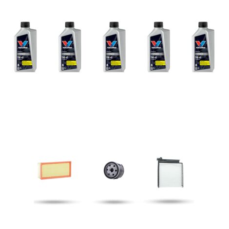 Kit tagliando 3 FILTRI e 5L OLIO compatibile con Renault Clio III 1.6 16v 82kw Dal 2005