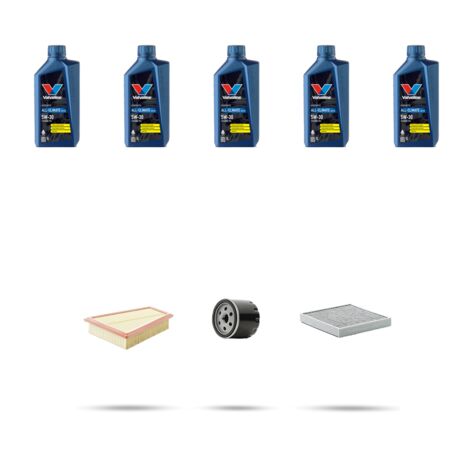 Kit tagliando 3 FILTRI e 5L OLIO compatibile con Renault Laguna II 1.6 16v 82kw dal 2005