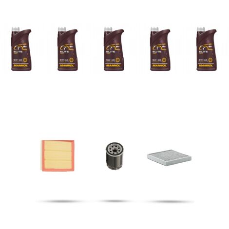 Kit tagliando 3 FILTRI e 5L OLIO compatibile con Renault Laguna II 3.0 v6 152kw dal 2001