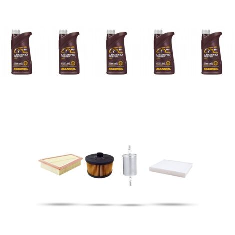 Kit tagliando 3 FILTRI e 5L OLIO compatibile con Renault Megane CC 1.2 TCE 85kw Dal 2012