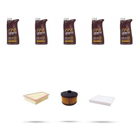 Kit tagliando 3 FILTRI e 5L OLIO compatibile con Renault Megane III 1.2 TCE 97kw dal 2013