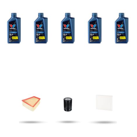 Kit tagliando 3 FILTRI e 5L OLIO compatibile con Renault Megane IV 1.6 DCI 84kw dal 2015