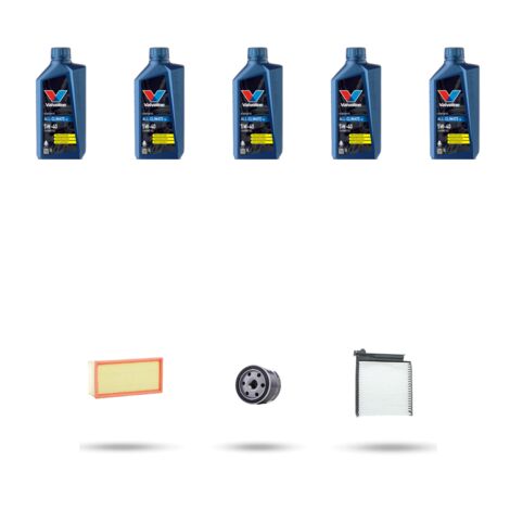Kit tagliando 3 FILTRI e 5L OLIO compatibile con Renault Modus / Grand Modus 1.6 16v 65kw Dal 2004