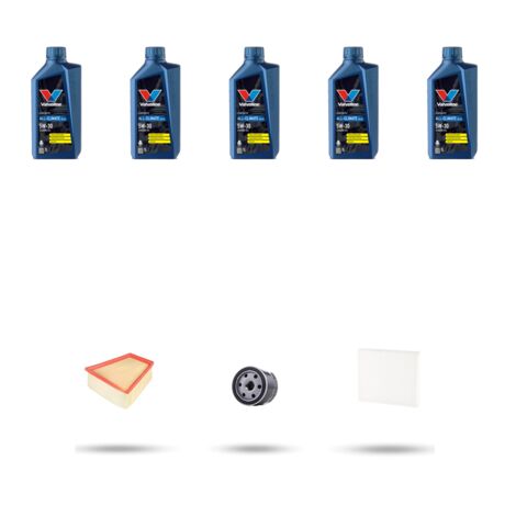 Kit tagliando 3 FILTRI e 5L OLIO compatibile con Renault Scenic II / Grand Scenic 1.4 16v 72kw Dal 2003