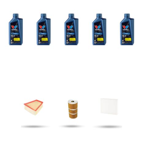 Kit tagliando 3 FILTRI e 5L OLIO compatibile con Renault Scenic III / Grand Scenic (JZ16) 1.6 DCI 96kw Dal 2011