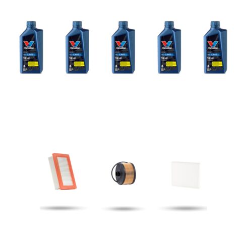 Kit tagliando 3 FILTRI e 5L OLIO compatibile con Renault Twingo III 0.9 GT 80kw Dal 2016