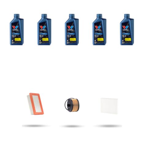 Kit tagliando 3 FILTRI e 5L OLIO compatibile con Renault Twingo III 0.9 TCE 68kw Dal 2019