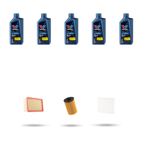 Kit tagliando 3 FILTRI e 5L OLIO compatibile con Seat Ateca (KH) 1.6 TDI 85kw Dal 2016