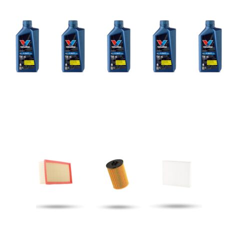 Kit tagliando 3 FILTRI e 5L OLIO compatibile con Seat Ateca (KH) 2.0 TDI 110kw Dal 2016