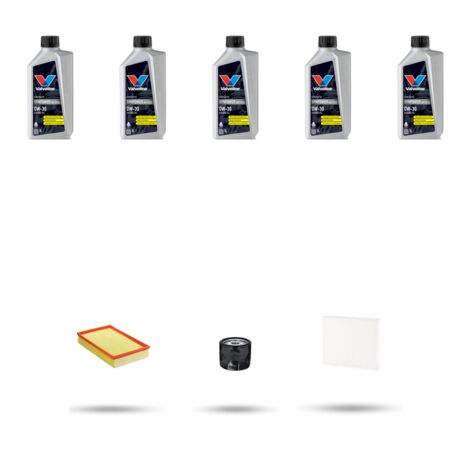Kit tagliando 3 FILTRI e 5L OLIO compatibile con Seat Leon III 1.5 TGI 96kw Dal 2018
