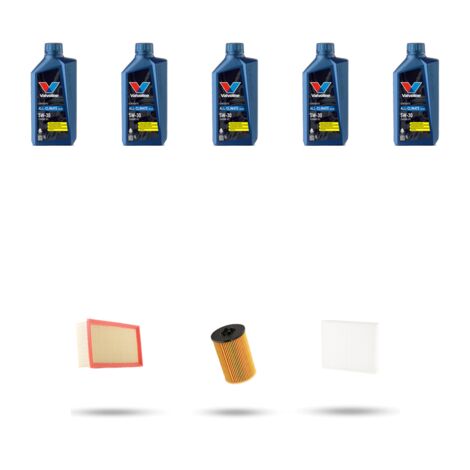 Kit tagliando 3 FILTRI e 5L OLIO compatibile con Seat Leon III 1.6 TDI 81kw Dal 2012