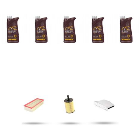 Kit tagliando 3 FILTRI e 5L OLIO compatibile con Seat Toledo III (5P2) 1.9 TDI 77kw dal 2004