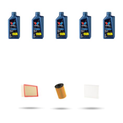 Kit tagliando 3 FILTRI e 5L OLIO compatibile con Skoda Kodiaq 2.0 TDI 140kw Dal 2017