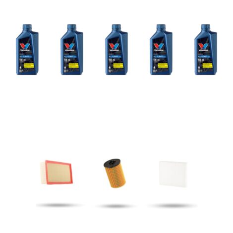Kit tagliando 3 FILTRI e 5L OLIO compatibile con Skoda Octavia III 1.6 TDI 77kw Dal 2013