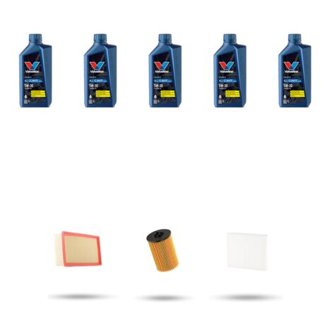 Kit tagliando 3 FILTRI e 5L OLIO compatibile con Skoda Octavia III 2.0 TDI 105kw Dal 2013