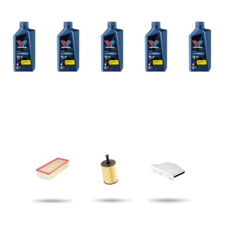 Kit tagliando 3 FILTRI e 5L OLIO compatibile con Skoda YETI (5L) 2.0 TDI 125Kw Dal 2009