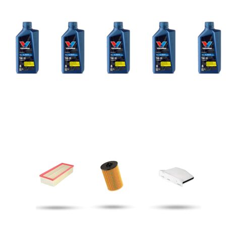 Kit tagliando 3 FILTRI e 5L OLIO compatibile con Skoda YETI (5L) 2.0 TDI 81Kw Dal 2009