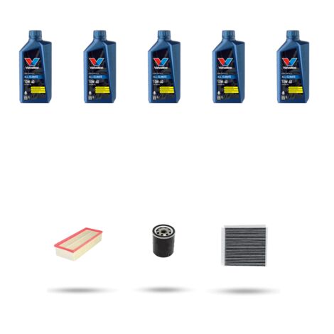 Kit tagliando 3 FILTRI e 5L OLIO compatibile con Smart ForFour (454) 1.5 80kw Dal 2004 al 2006