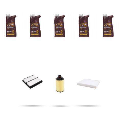 Kit tagliando 3 FILTRI e 5L OLIO compatibile con Ssangyong XLV 1.6 D 85kw dal 2016