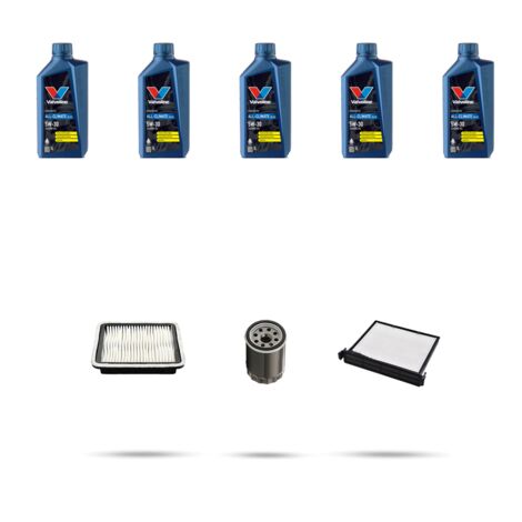 Kit tagliando 3 FILTRI e 5L OLIO compatibile con Subaru Forester (SH) 2.5 XT 169kw dal 2008