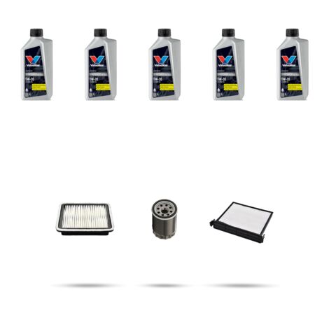 Kit tagliando 3 FILTRI e 5L OLIO compatibile con Subaru Impreza IV 2.0 110kw 2015
