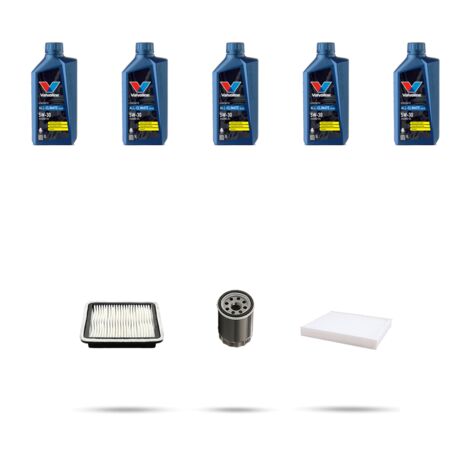Kit tagliando 3 FILTRI e 5L OLIO compatibile con Subaru Legacy IV 2.5 i 123Kw dal 2007