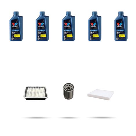 Kit tagliando 3 FILTRI e 5L OLIO compatibile con Subaru Legacy V 2.5I 127kw dal 2012