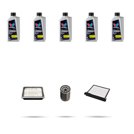 Kit tagliando 3 FILTRI e 5L OLIO compatibile con Subaru XV I 1.6i 84kw dal 2012